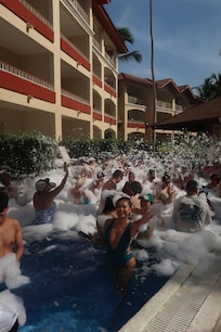 Also do not open your eyes if you go to the Phone pool party it burns