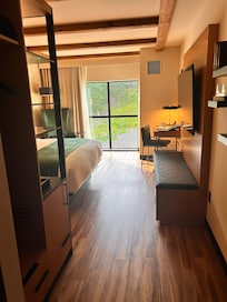 Lovely bedroom with Mountain View. We got an upgrade! God is good!