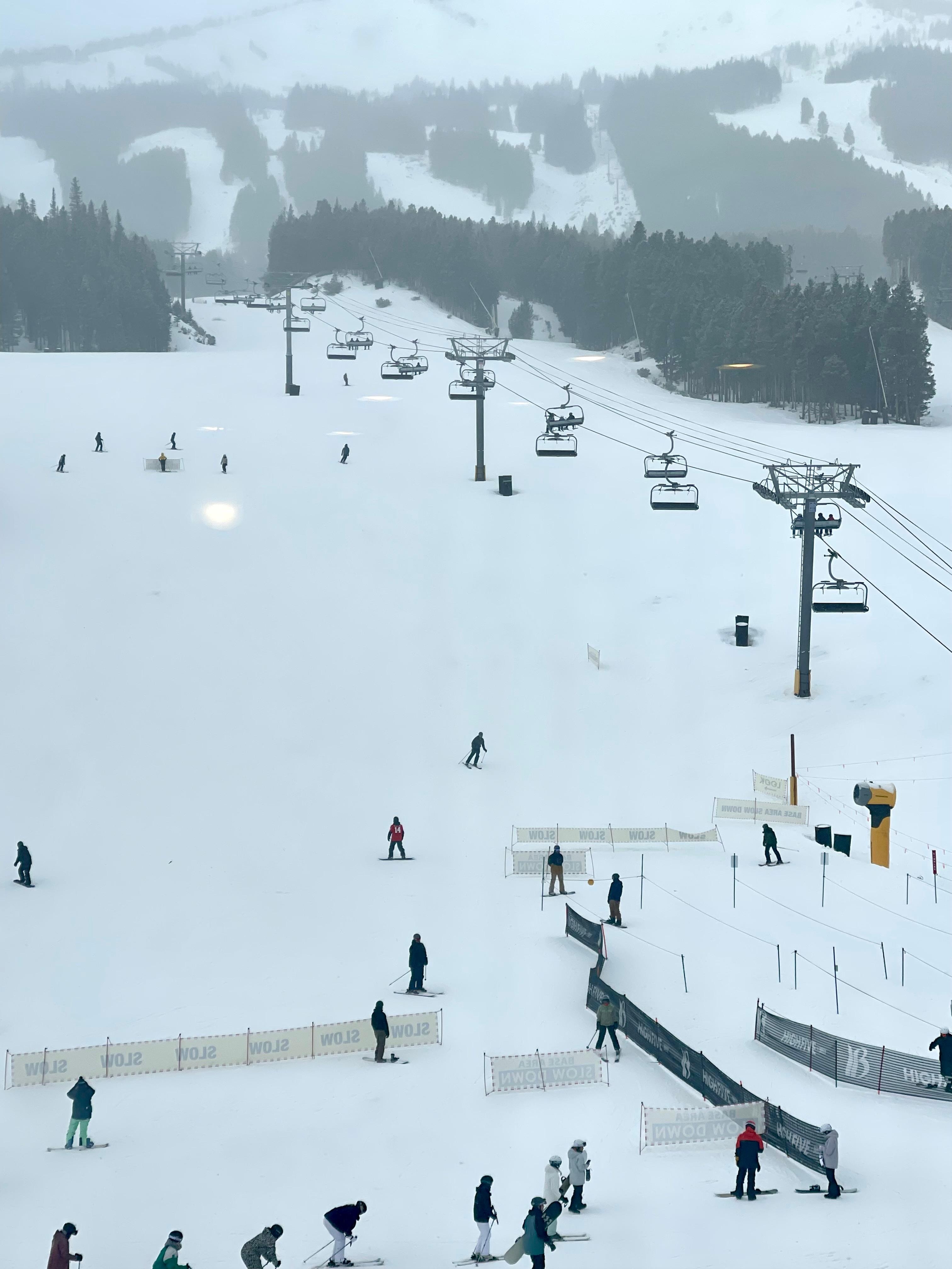 This is the view from inside... I was taking a pic of some of our group on one of the lift chairs