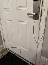 The walls and doors looked like this throughout the house