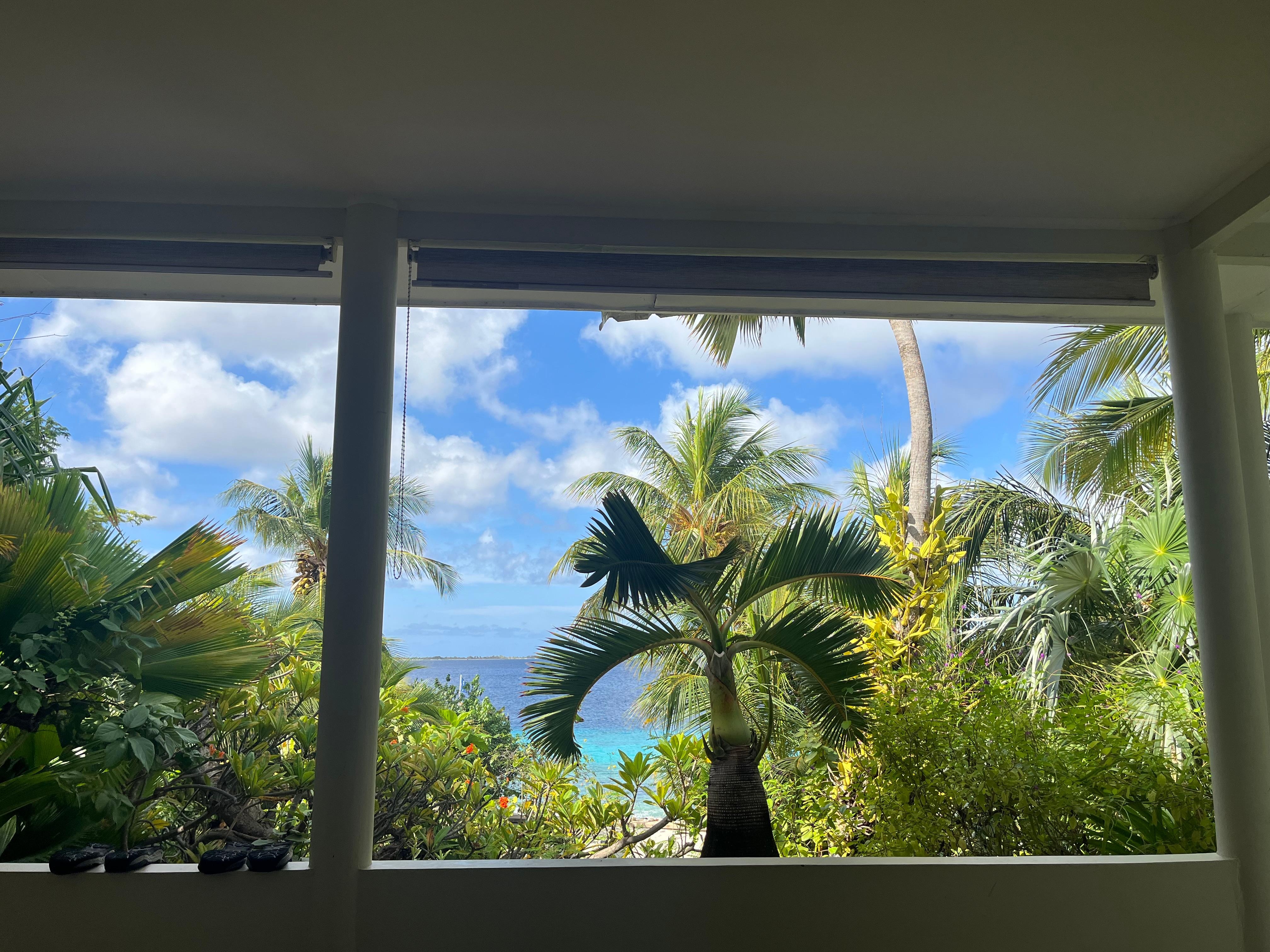 View from the covered porch