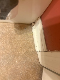 Dirty bathroom floor