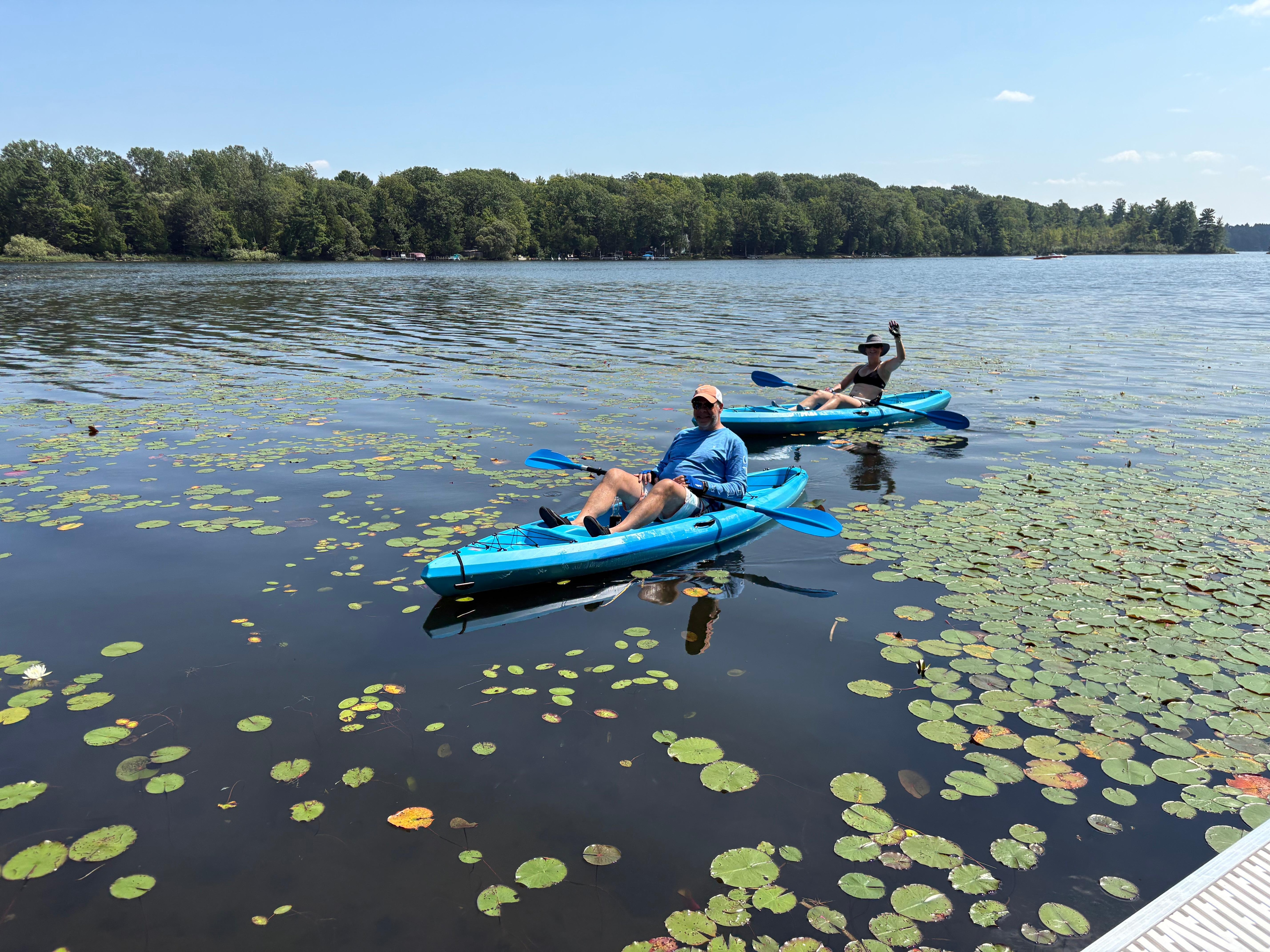 Kayaking off the pier