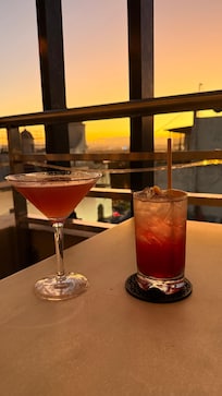 Cocktails on the rooftop bar