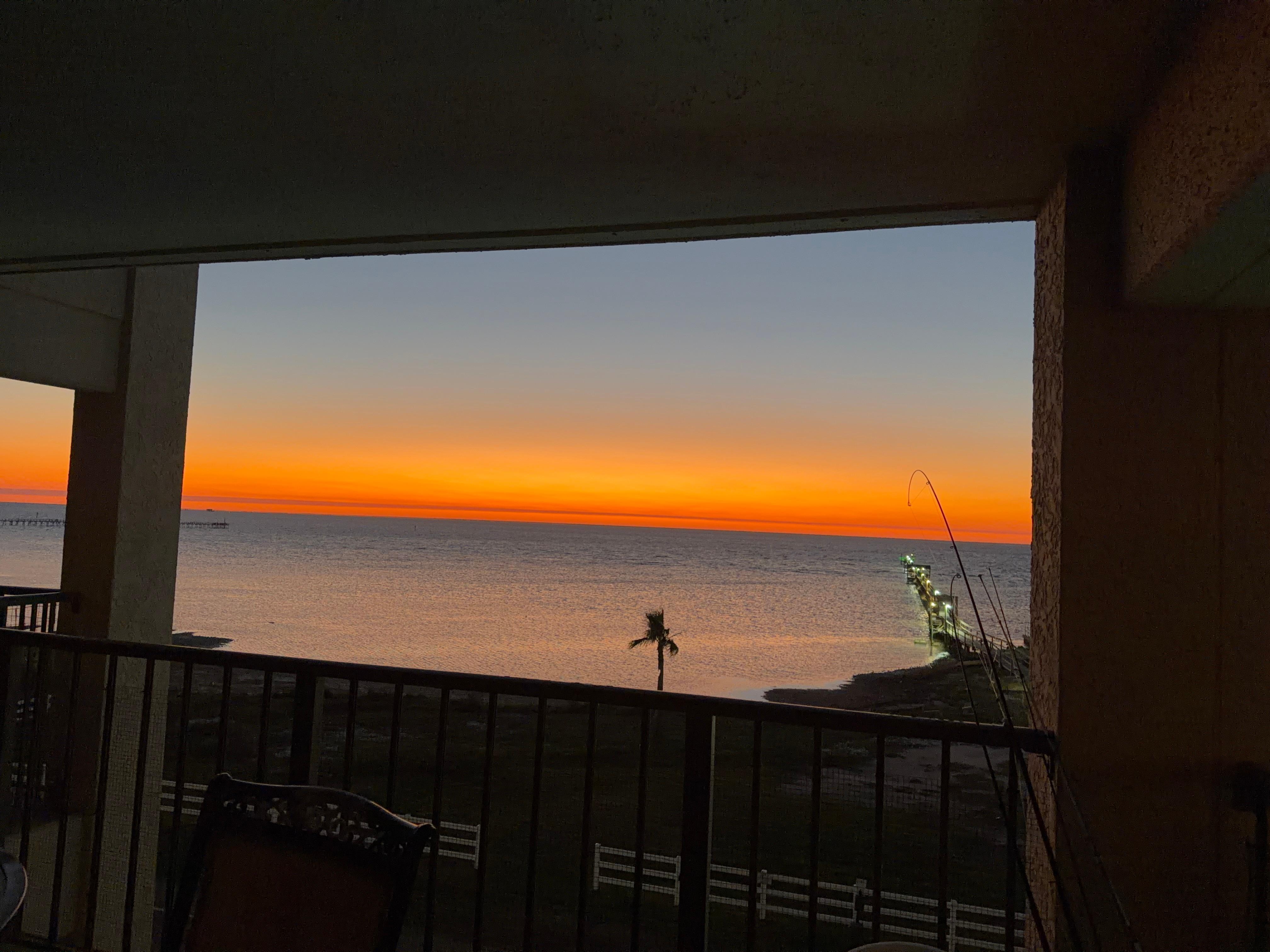 Sunrise from inside the condo