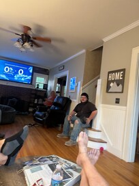 Relaxing after a day of riding