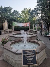Quaint plaza for reading or taking a momentary break on Taylor Street