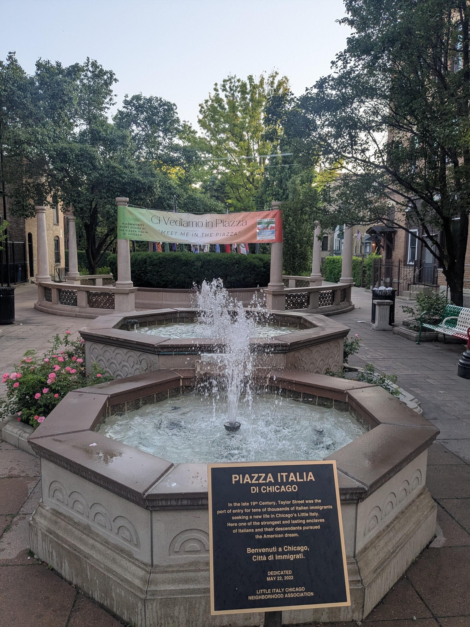 Quaint plaza for reading or taking a momentary break on Taylor Street 