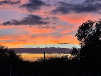 Sunset from the outdoor kitchen