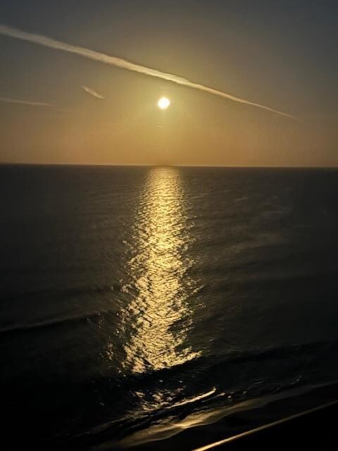 Full moon over the gulf