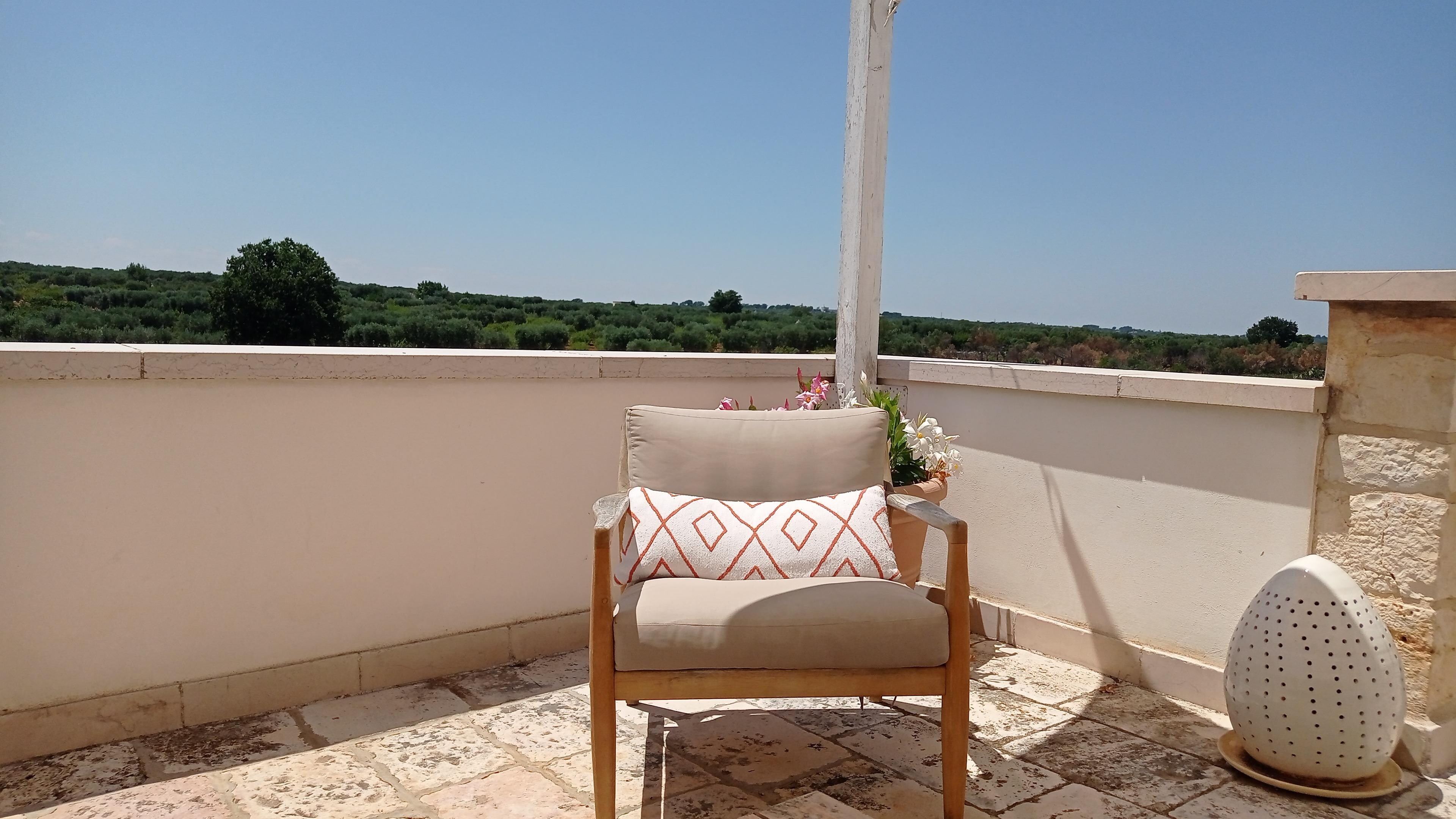 Un rincón de la terraza superior
