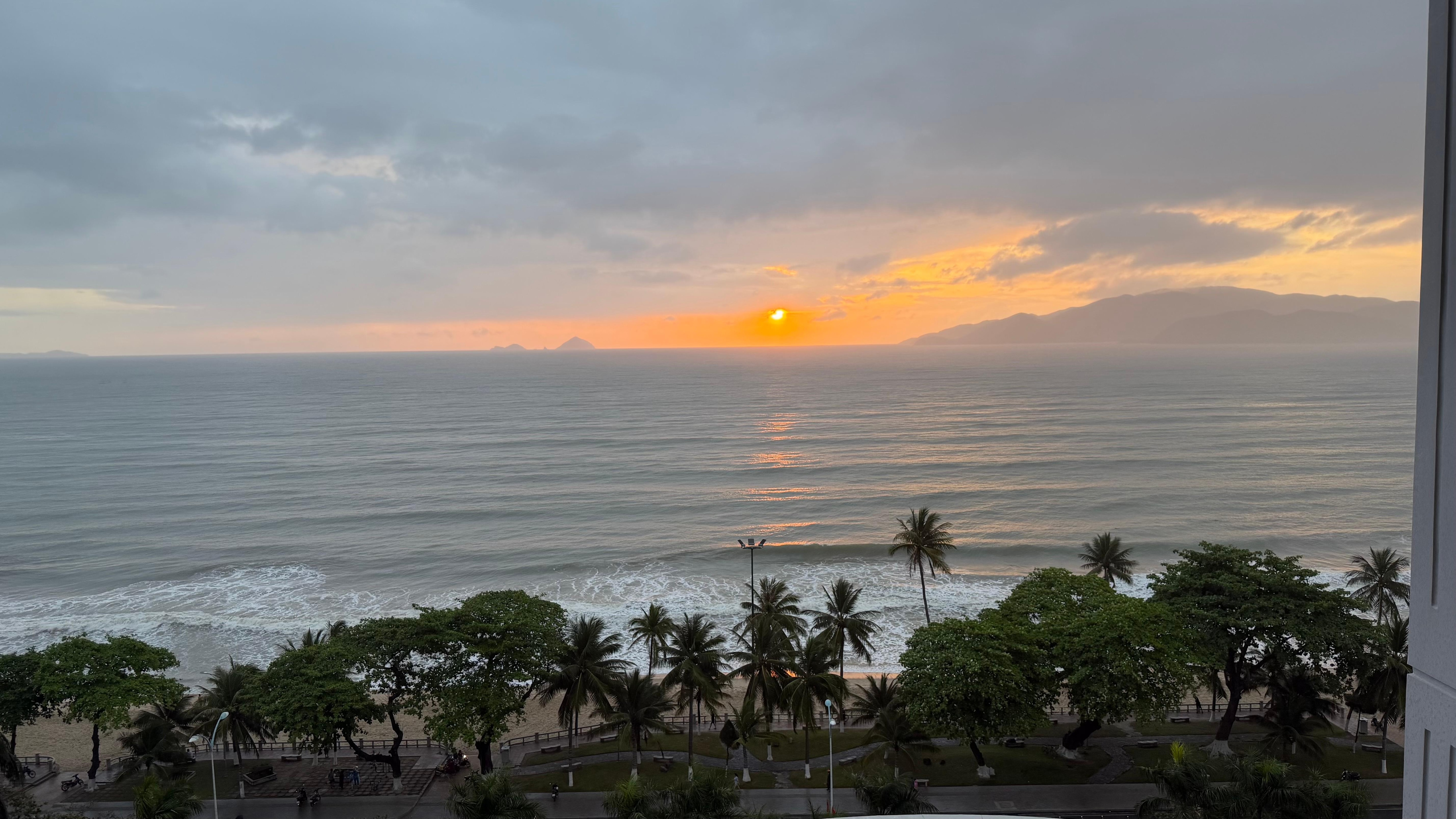 Sunrise from our balcony 
