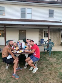 Dinner on back patio