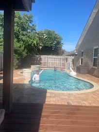 Relaxing private pool