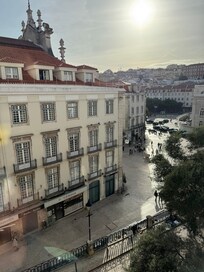 Vue de la place Rossio à partir de ma chambre