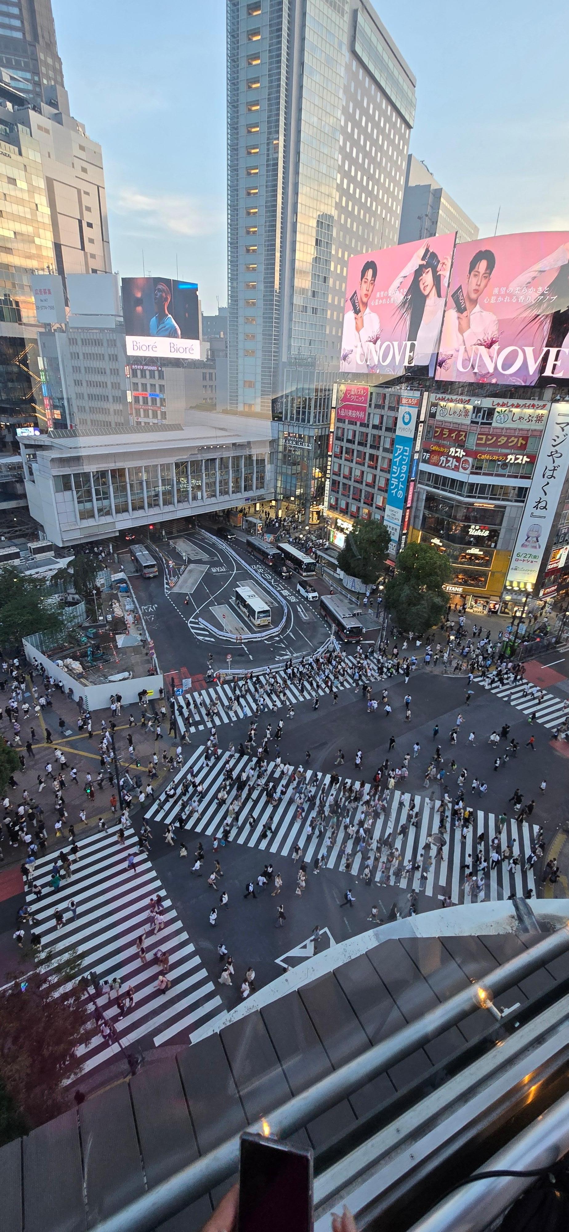 30 minute metro ride to Shibuya. Metro station was a quick 4-5 minute walk from the hotel.