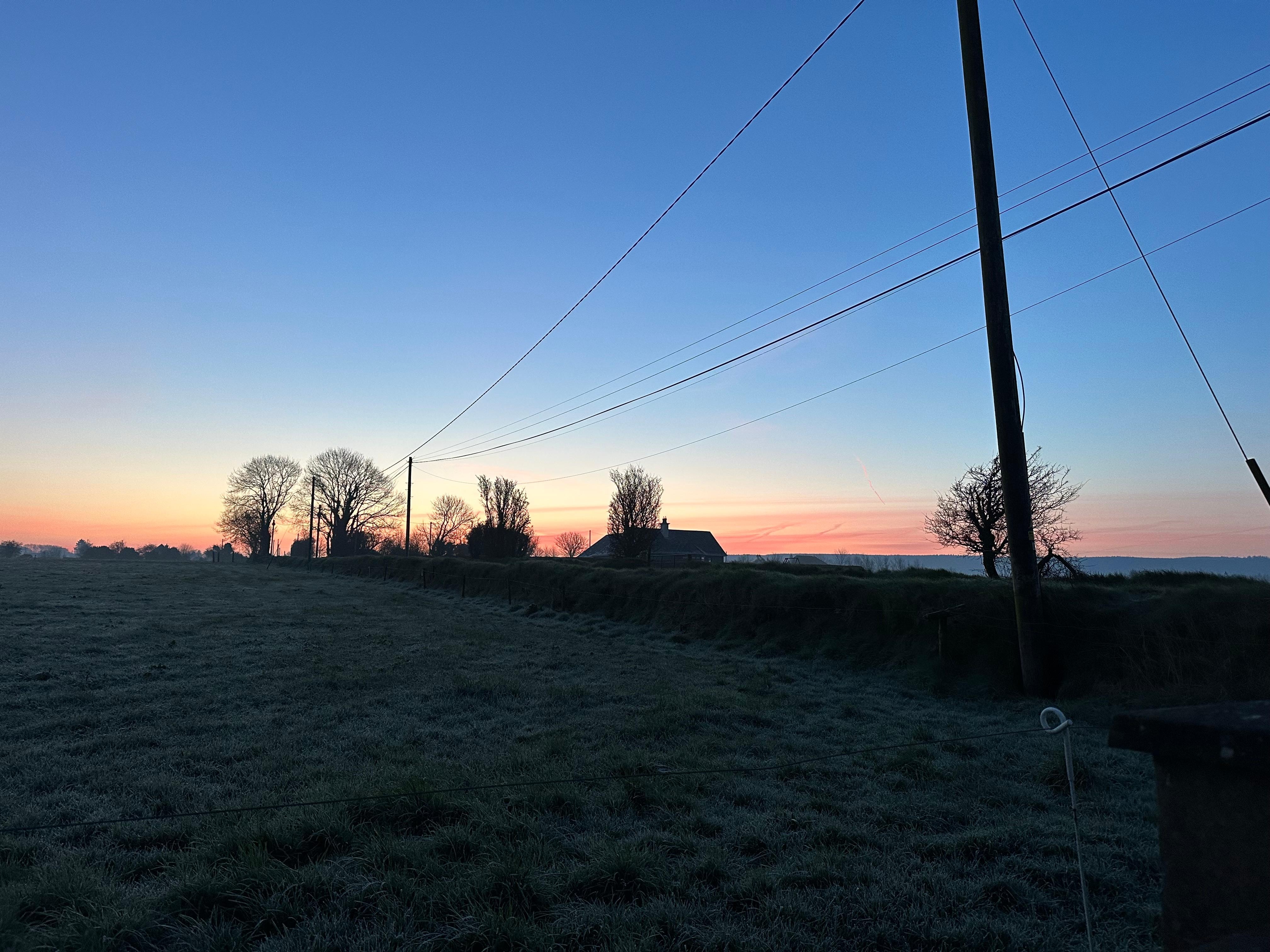 Sunrise from the front driveway 