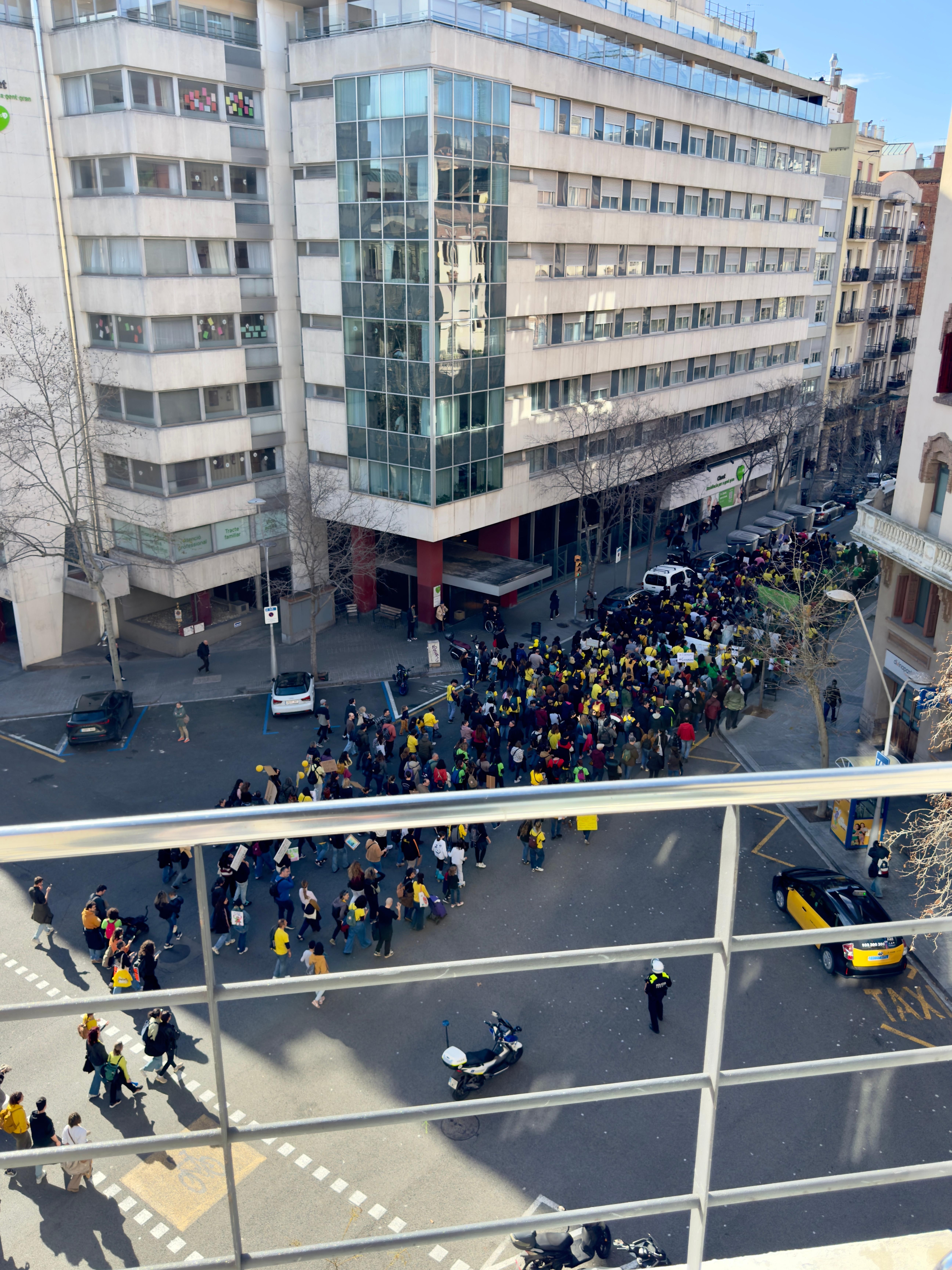 Woke to the demonstration on the street! As peaceful march.