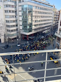 Woke to the demonstration on the street! As peaceful march.