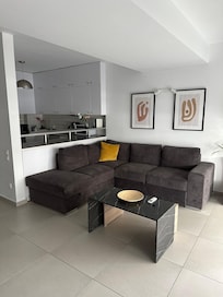 Large comfortable living room & dining area