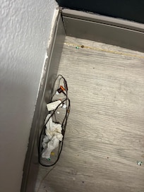 Trash on bedroom floor