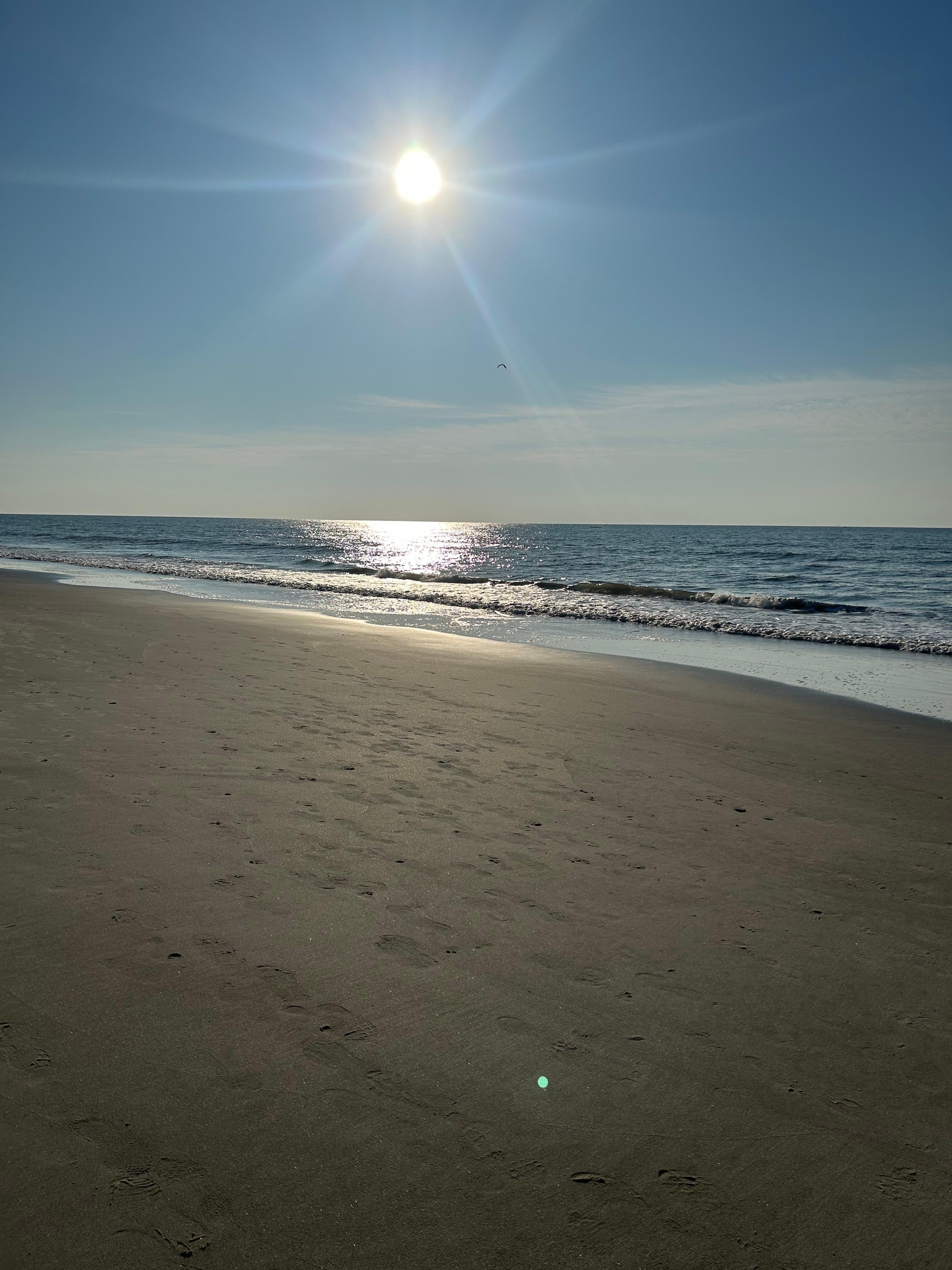 Walking on the beach steps from the condo