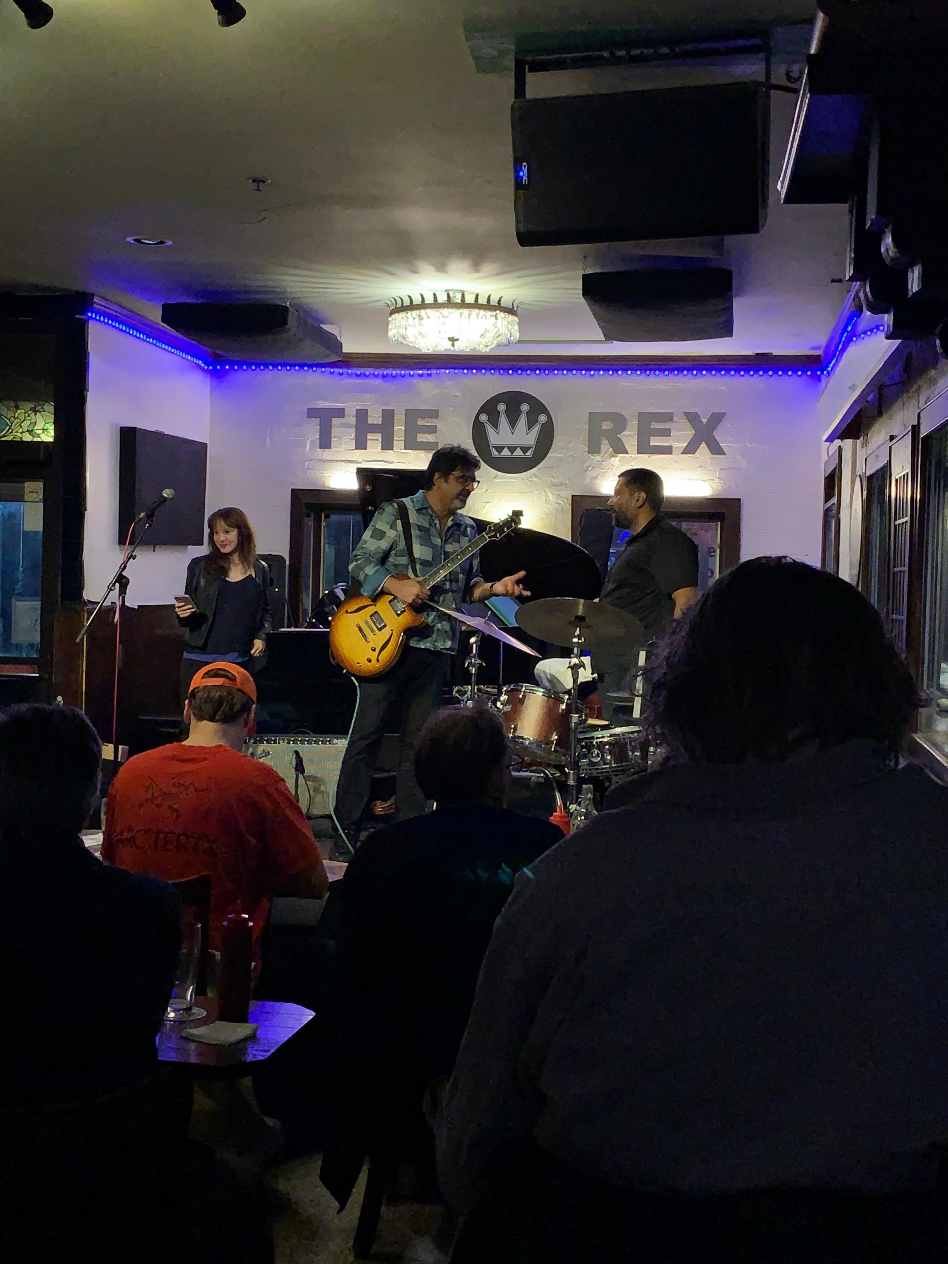 Enjoying live music at the Rex
