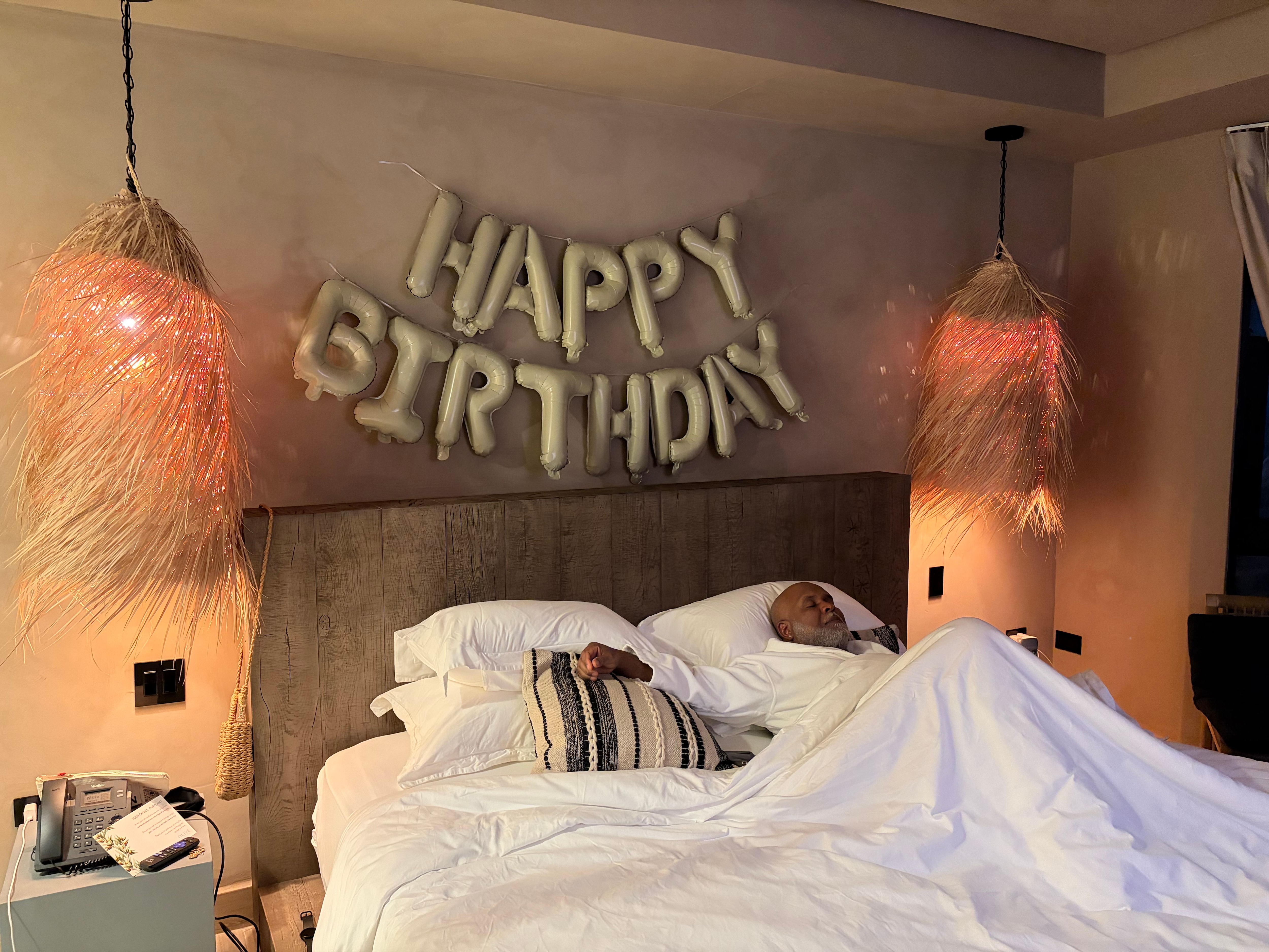 Hotel has different birthday packages available. Requested a set up for my husband birthday. 