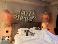 Hotel has different birthday packages available. Requested a set up for my husband birthday.