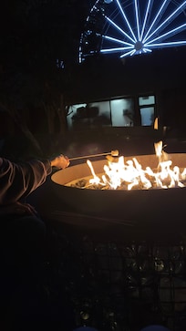 S’mores pit and view