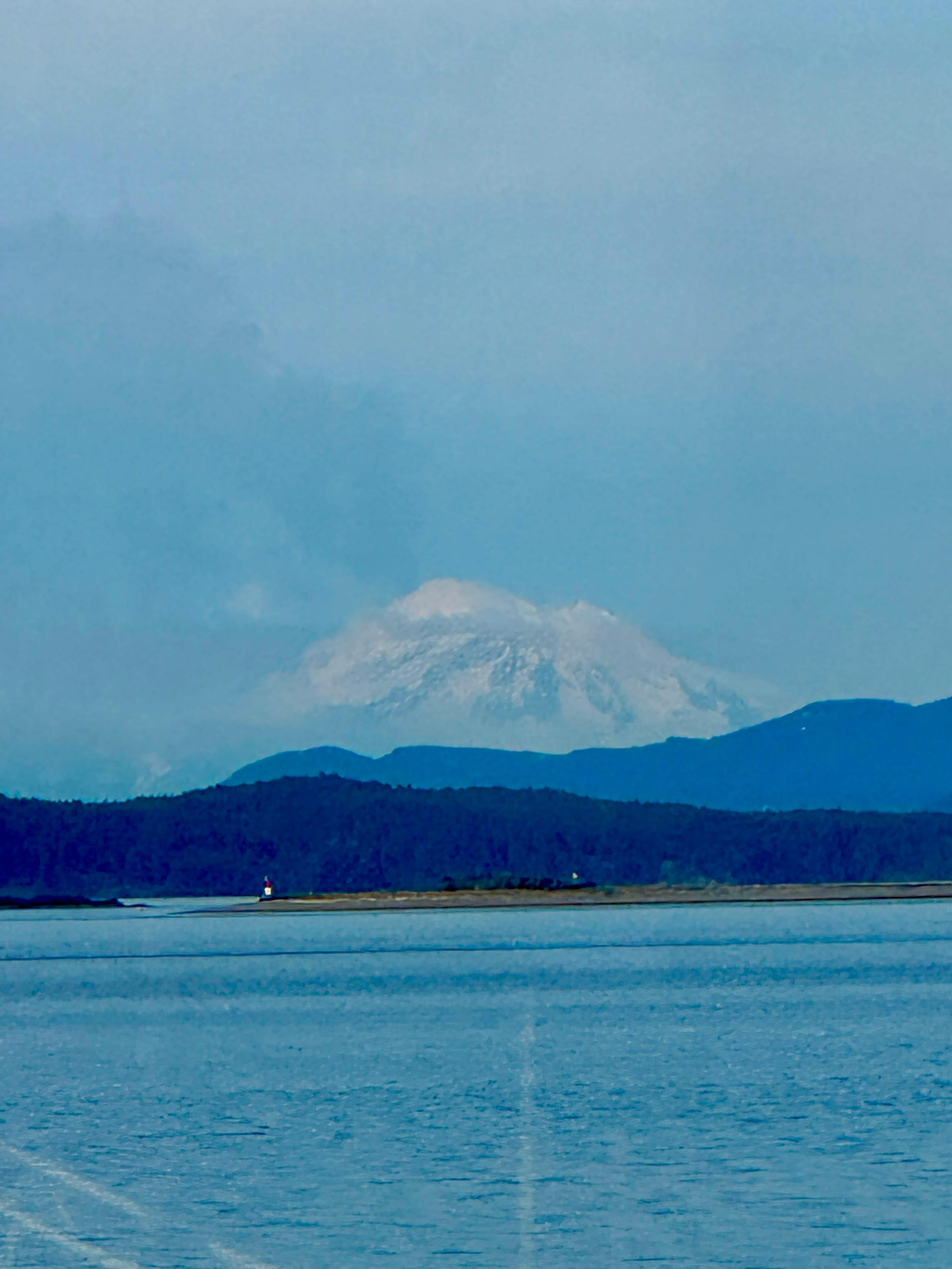 Snow capped Mt. Baker. 