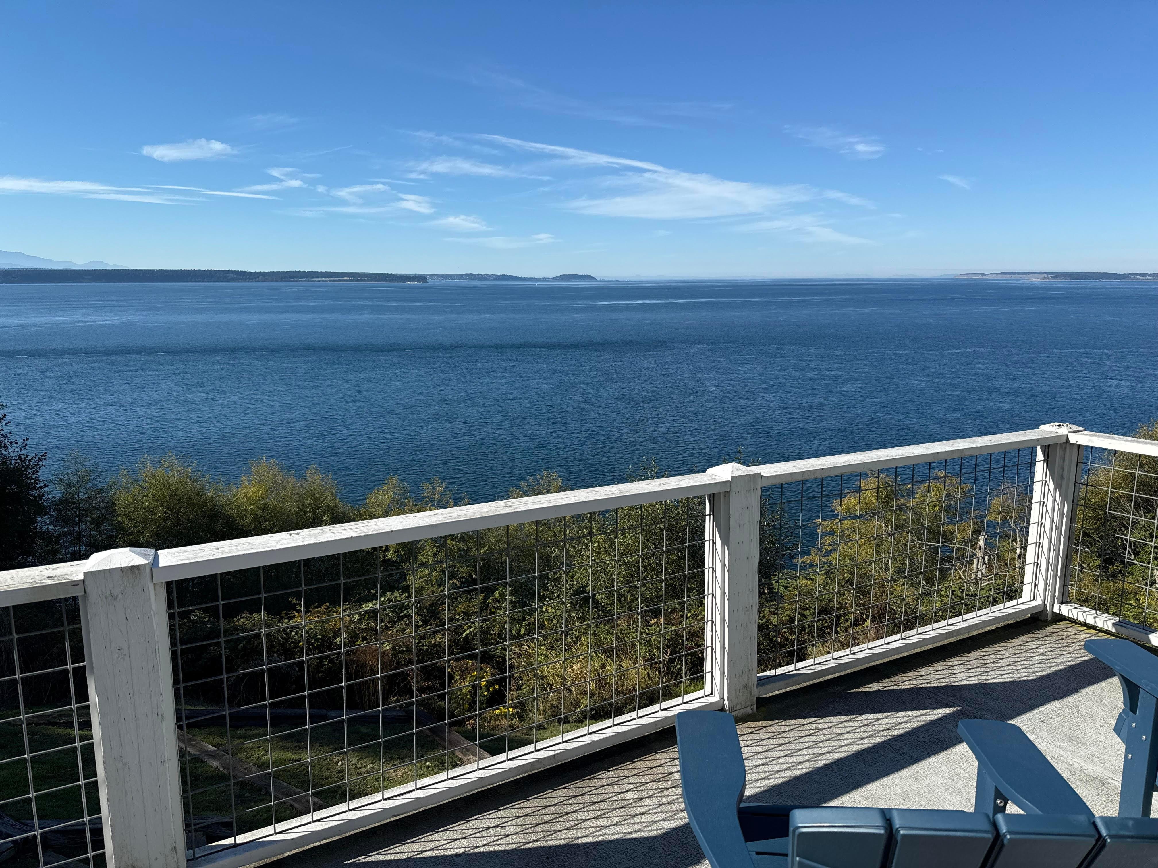 We sat on this part of the deck to watch sunsets many times during the month.
