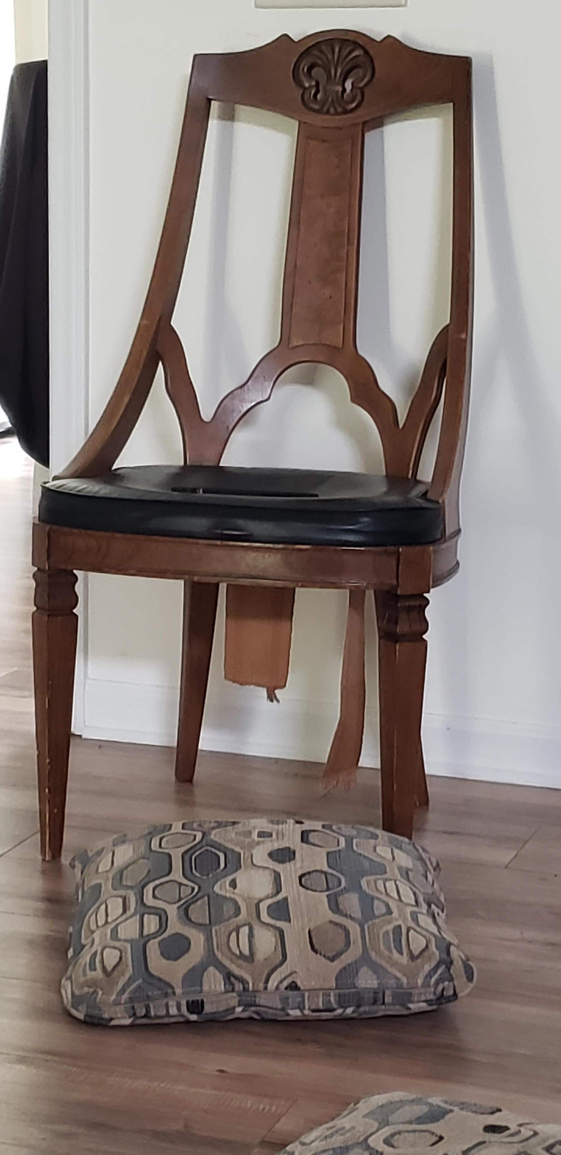 Broken webbing chair