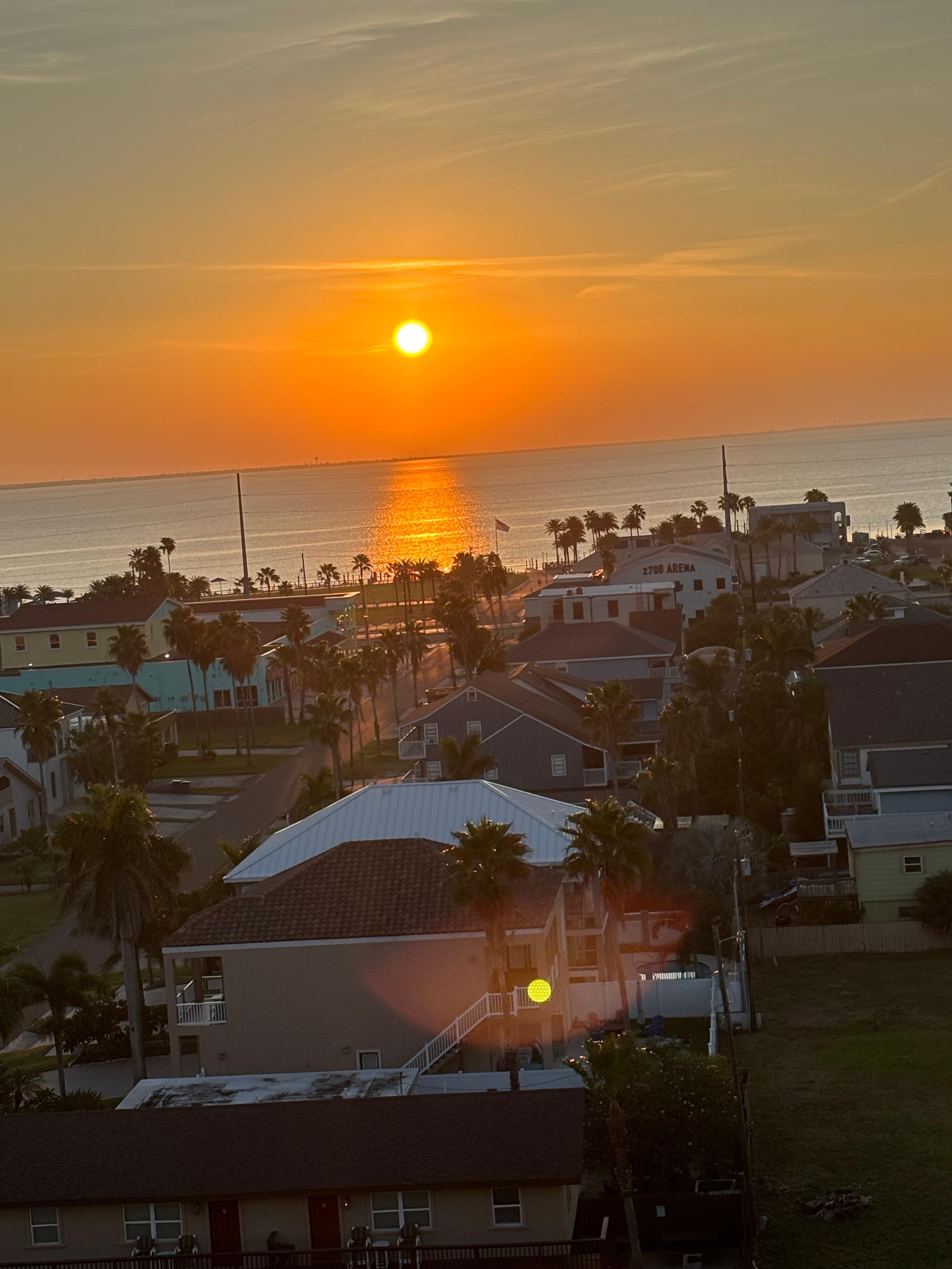Sunset from front porch.