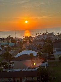 Sunset from front porch.