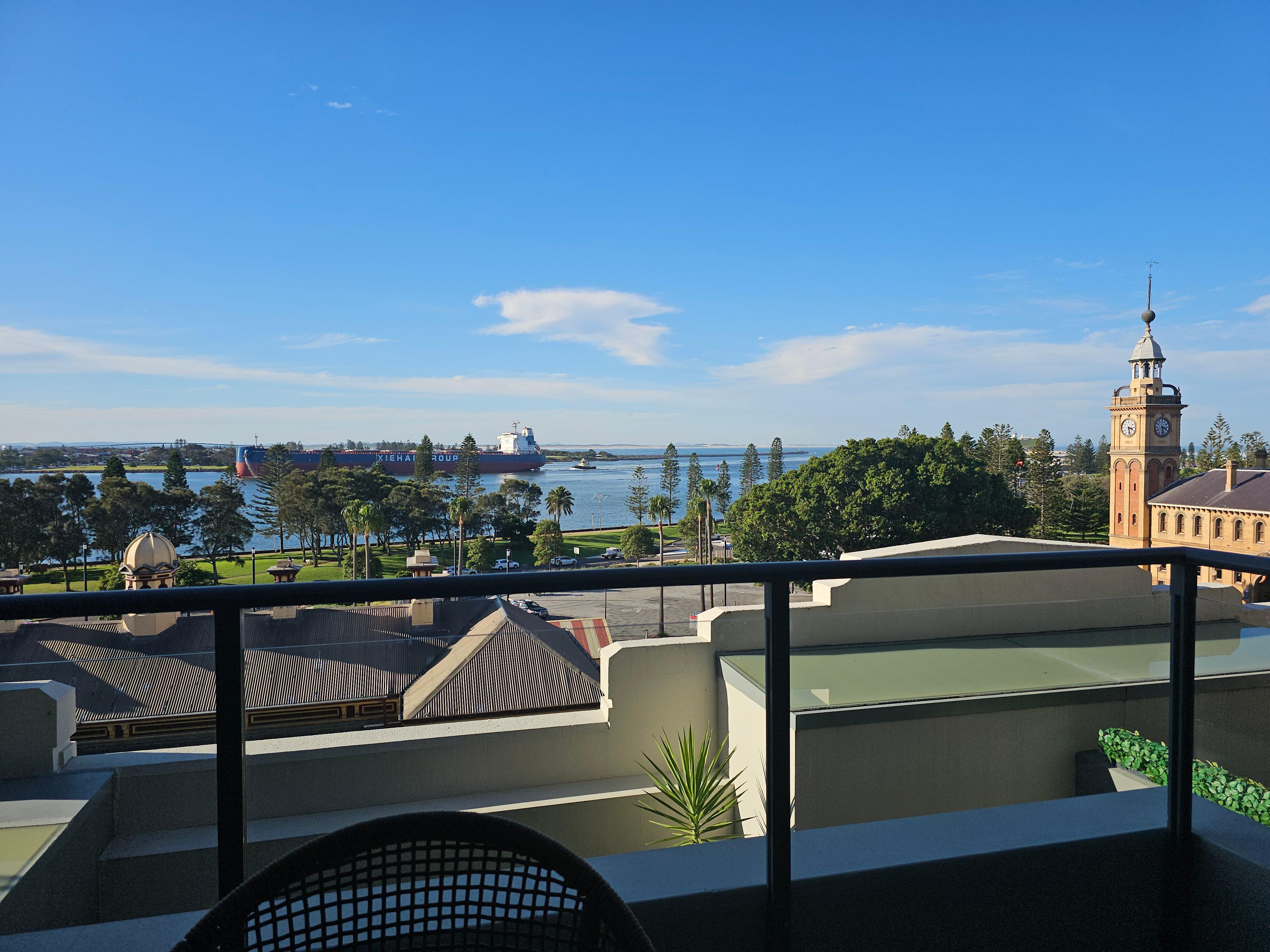 view from balcony of suite 