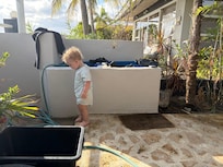 Dive gear cleaning area was perfect