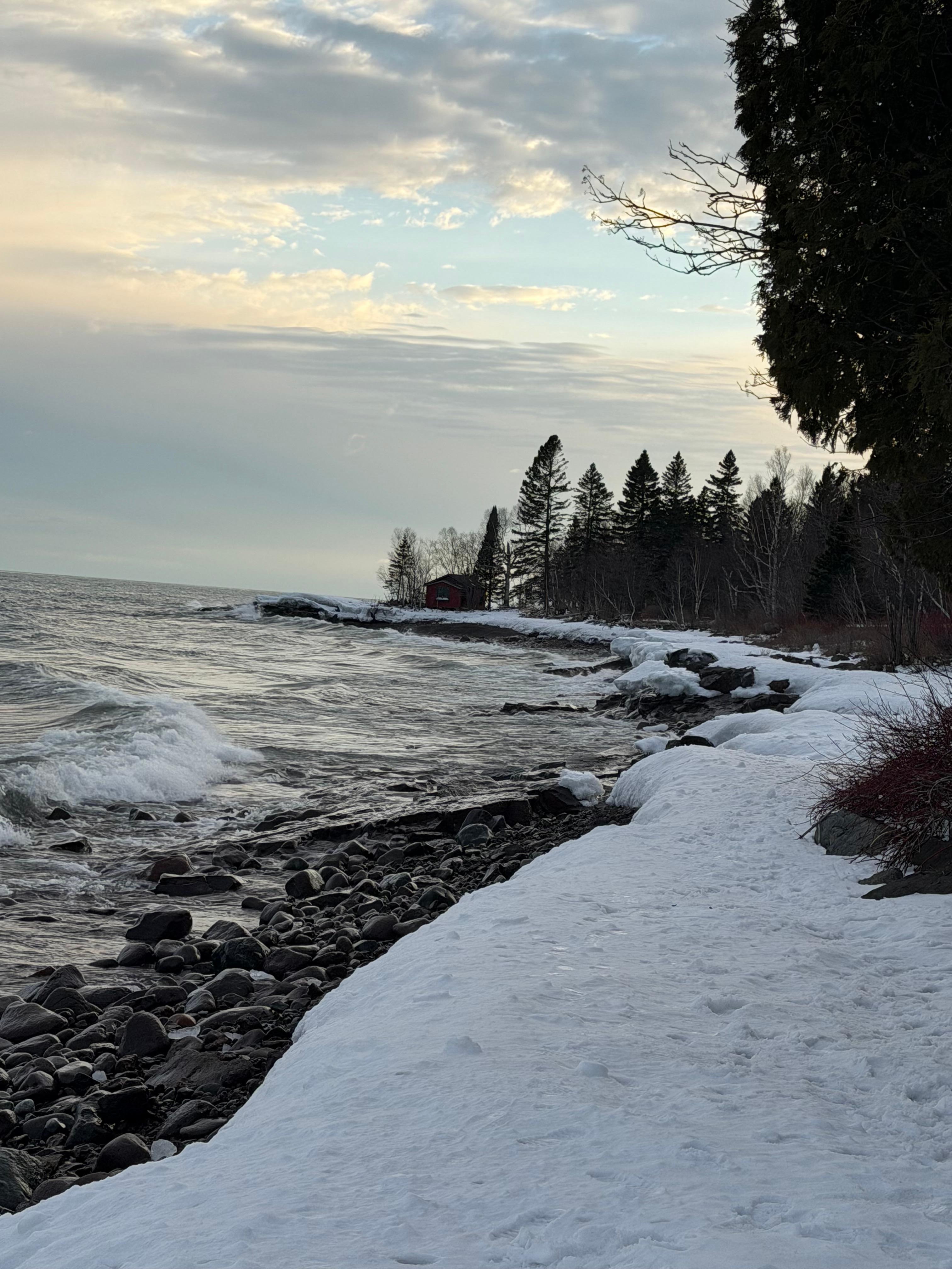 Views of the lake from our cabin