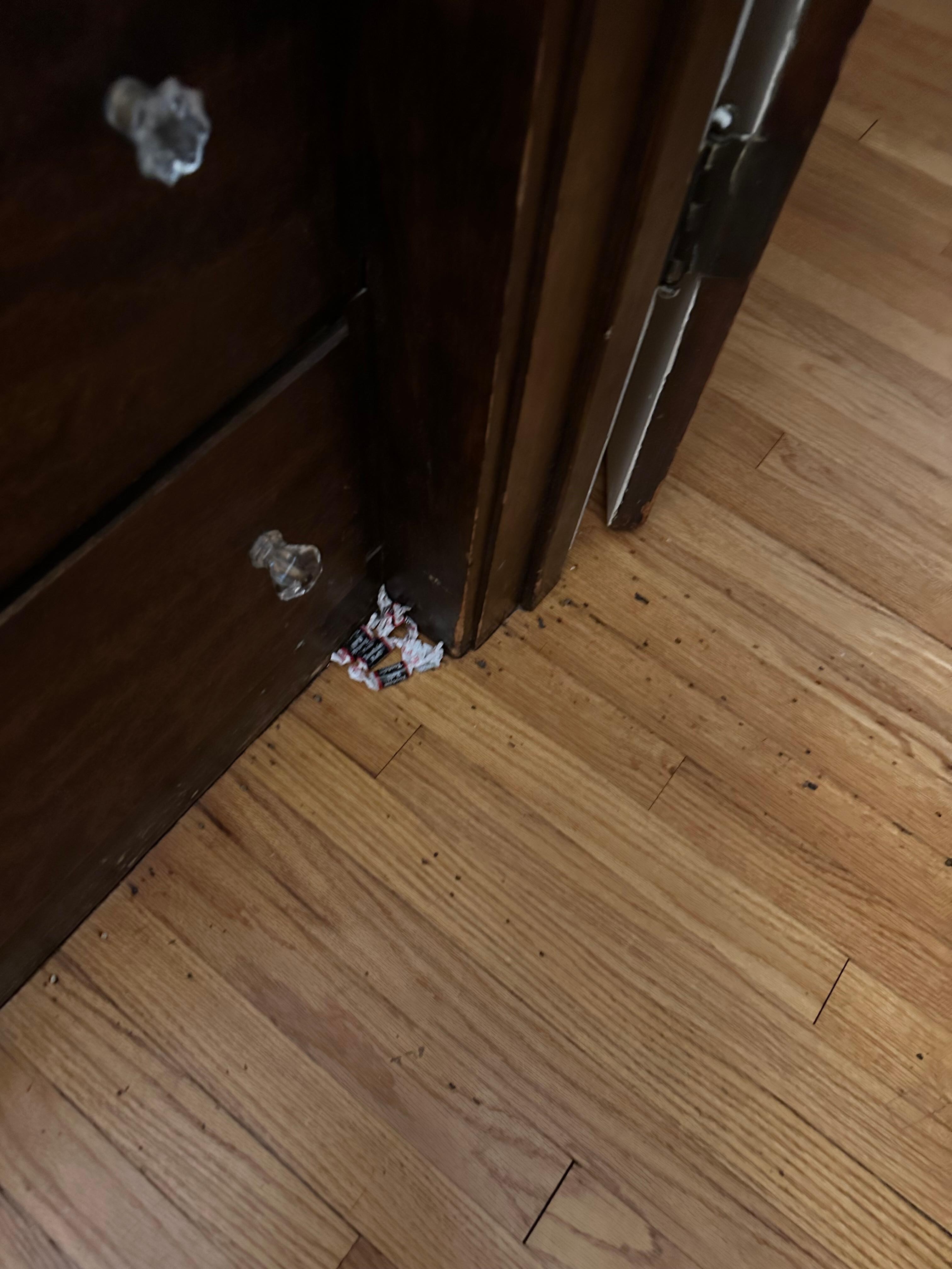 Trash on floor