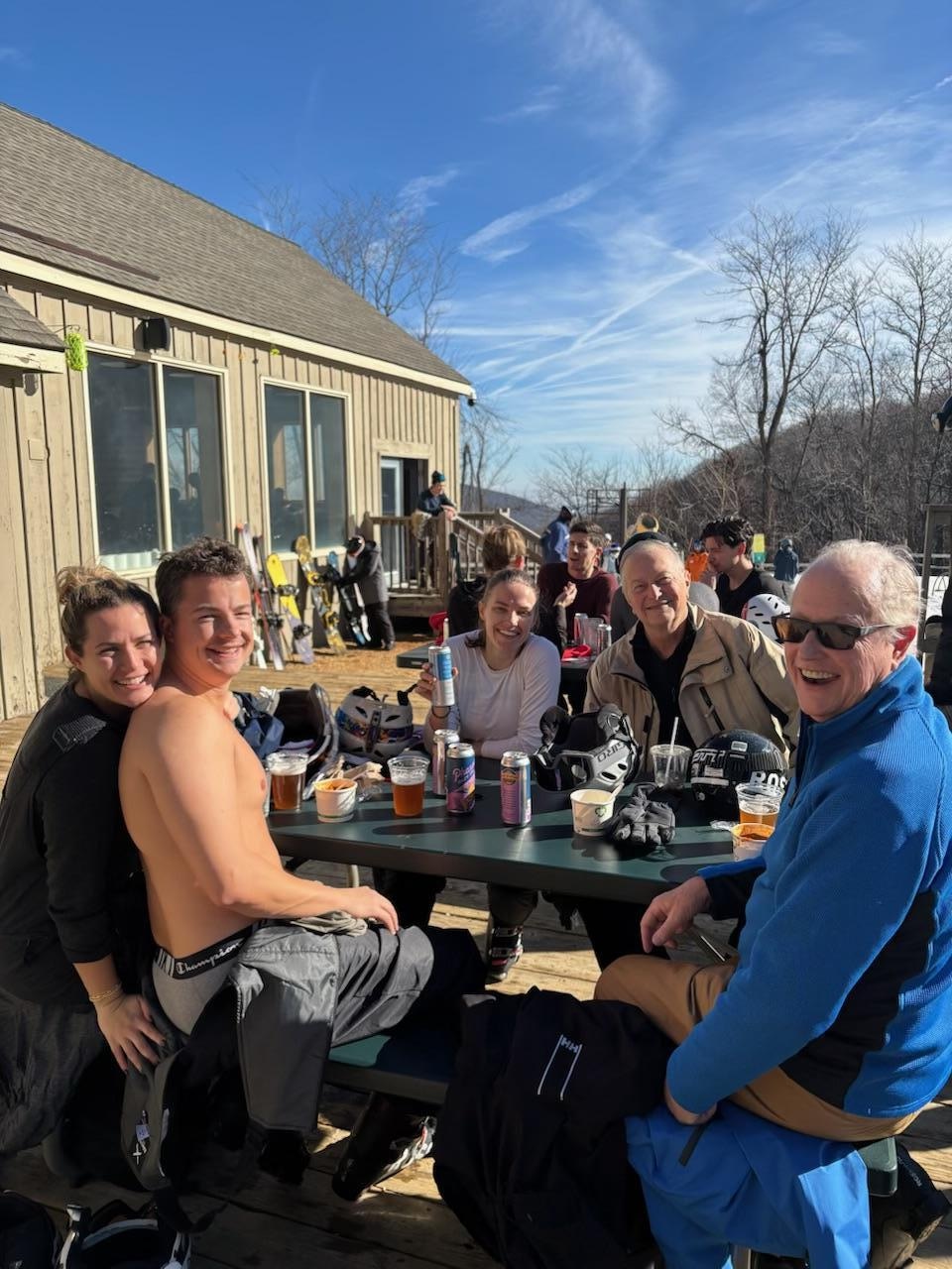 Cold beer at Checkerberry cabin