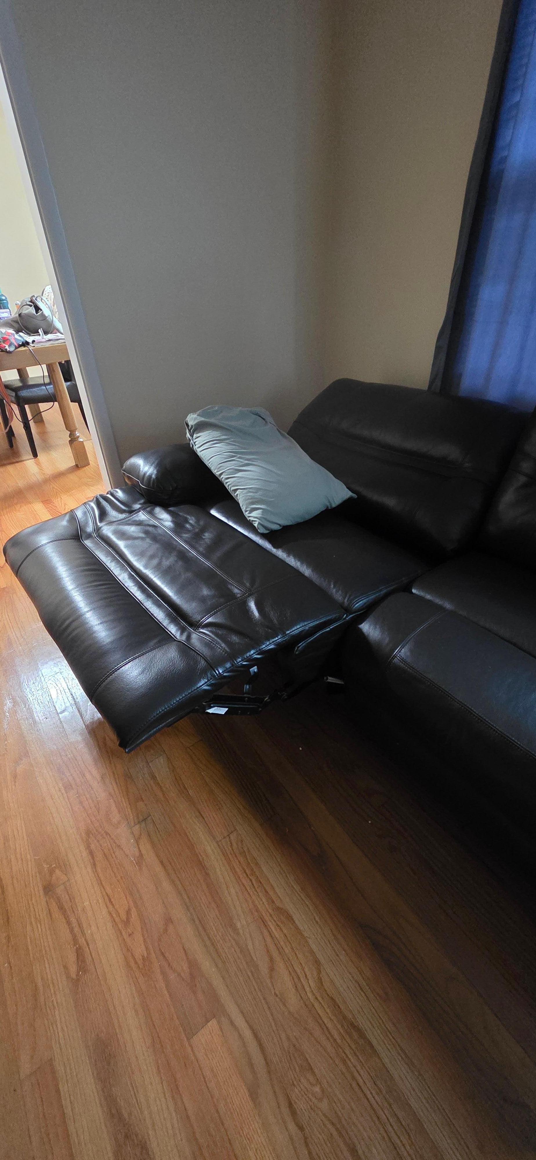 The homeowner considers this to be where not one, but two people should comfortably sleep. It doesn't lay flat, the top pops up as soon you sit down.  I'm 54 yo and had to spend two nights sitting up in a recliner. 