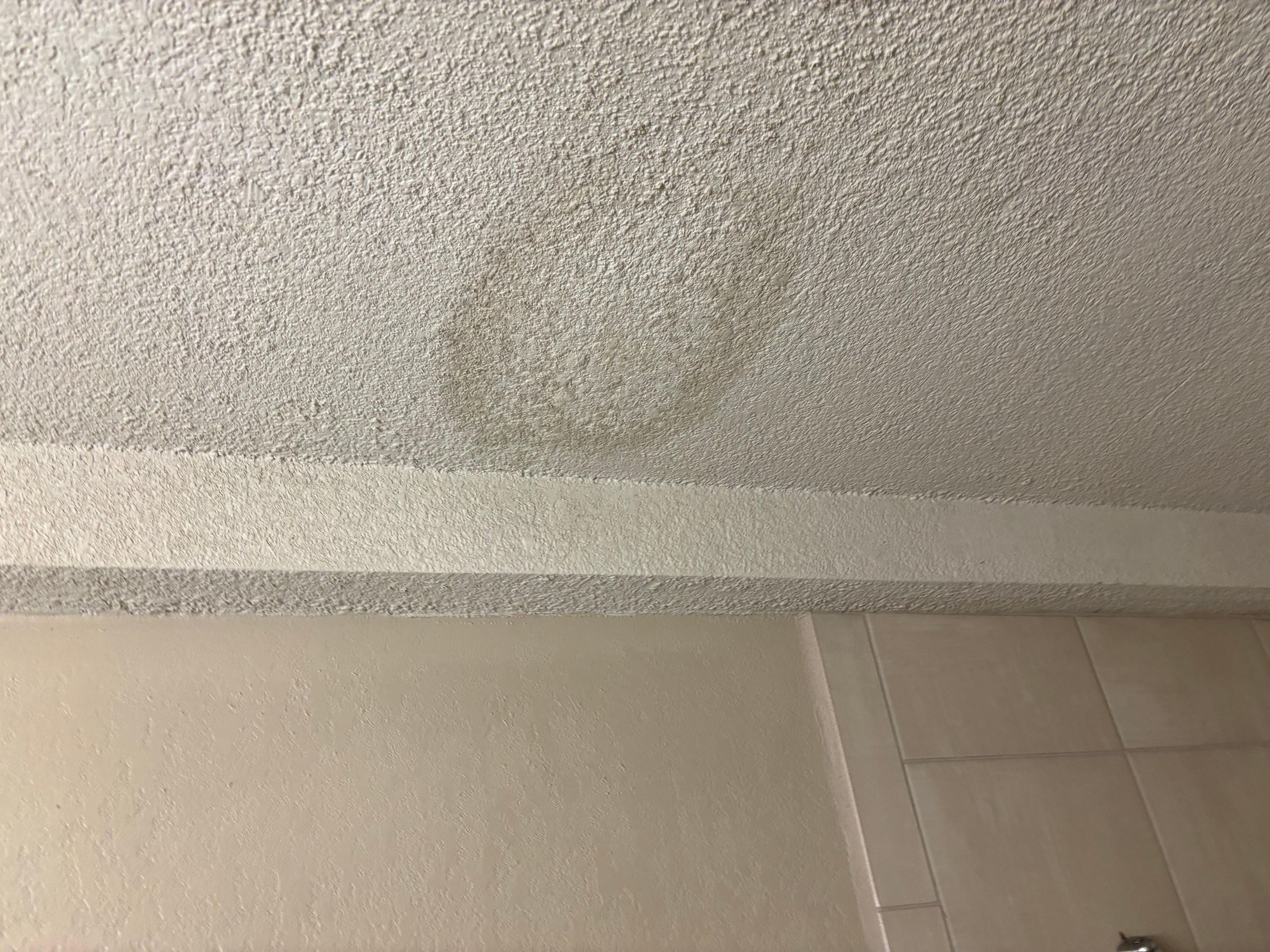 The ceiling dripped water all over our stuff on the bathroom counter