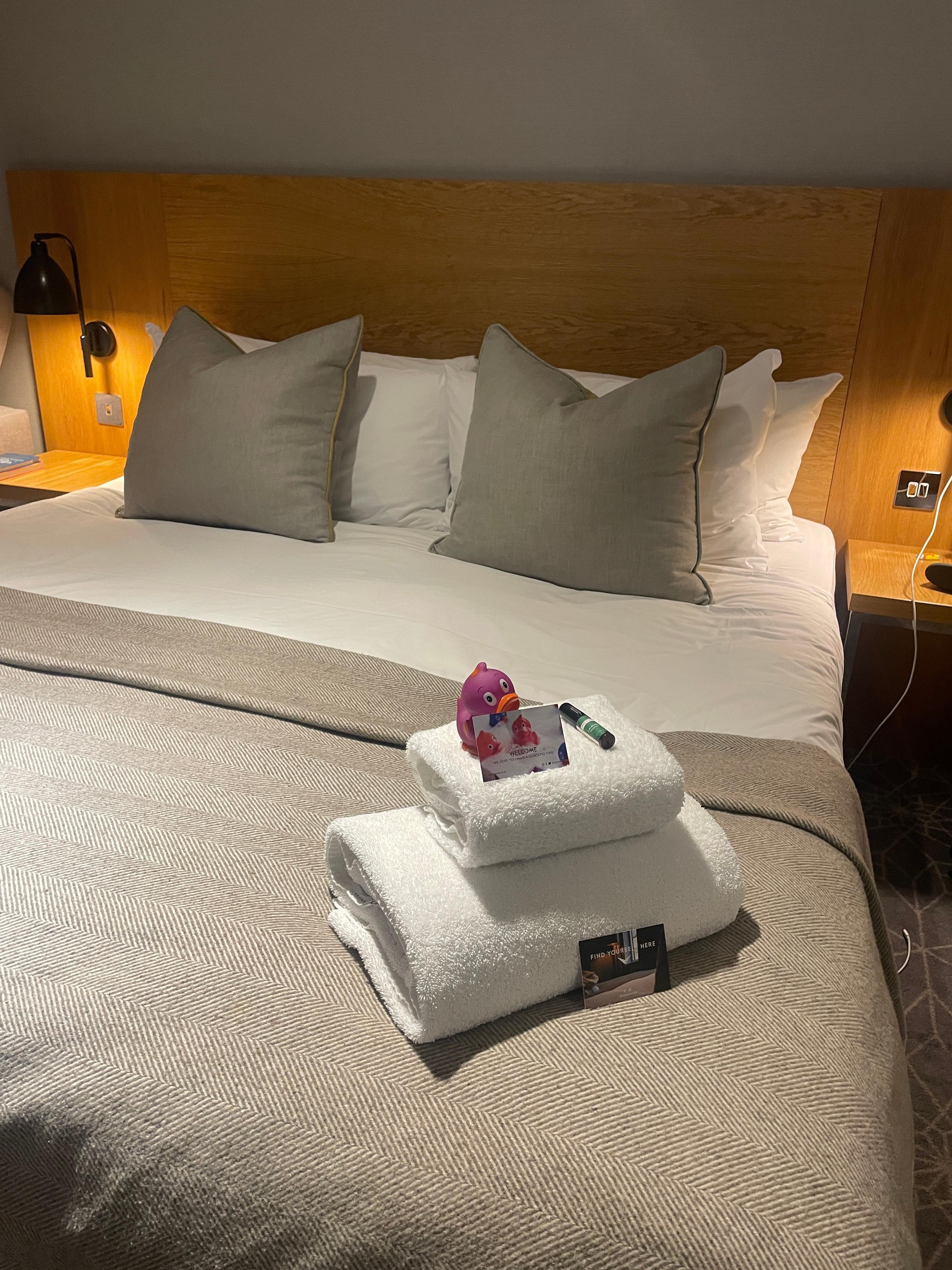 Fresh towels/ clean room. 