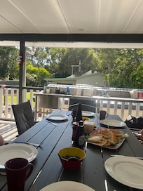 Breakfast on the deck each morning