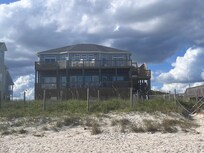 View from the beach looking at the house