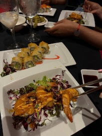 This was our favorite appetizer at the Japanese restaurant Kyoto
Shrimp salad !