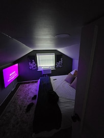 The TV is floor level!