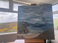 Great view from kitchen for painting the coastline
