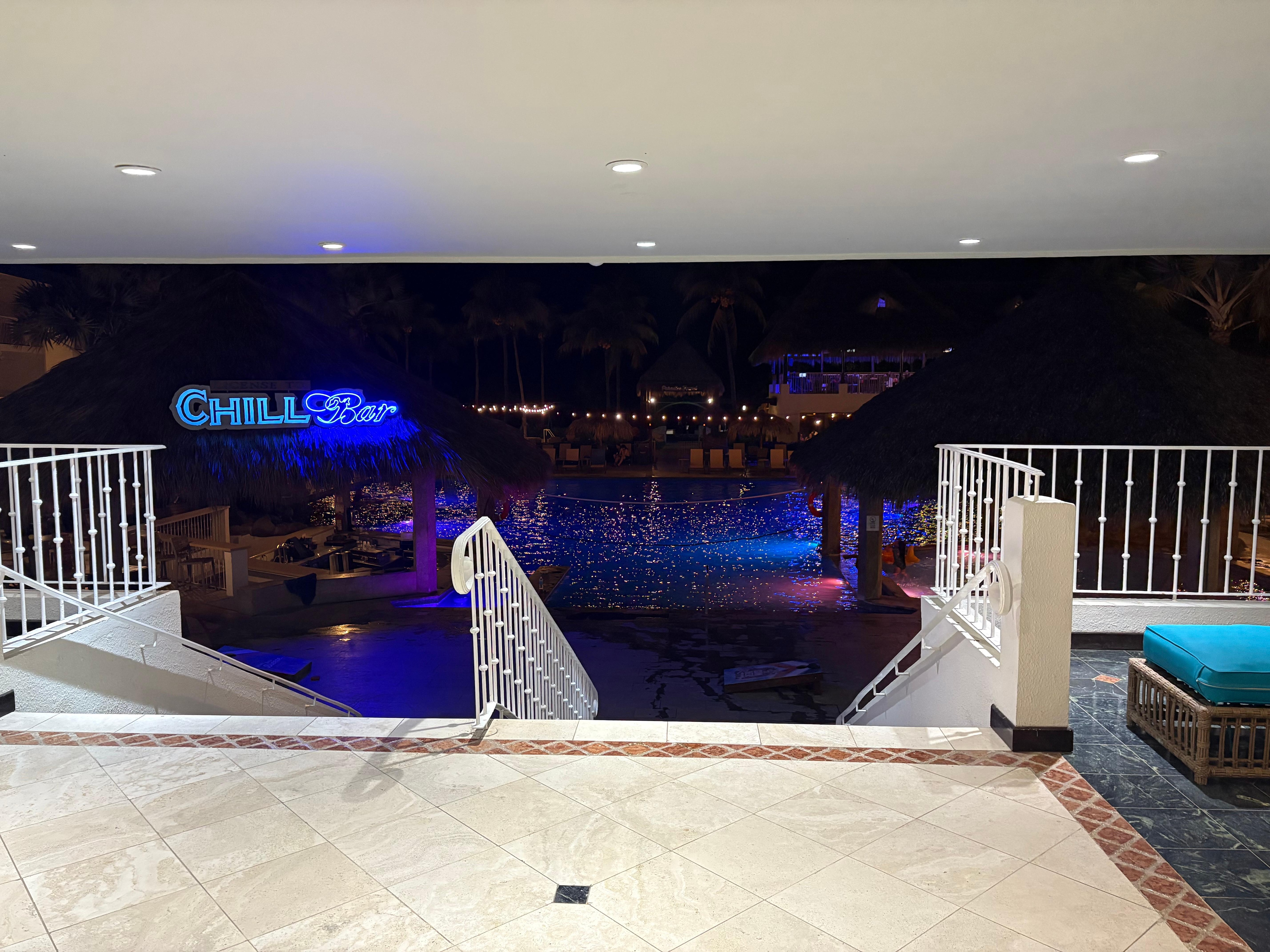 The pool after dark
