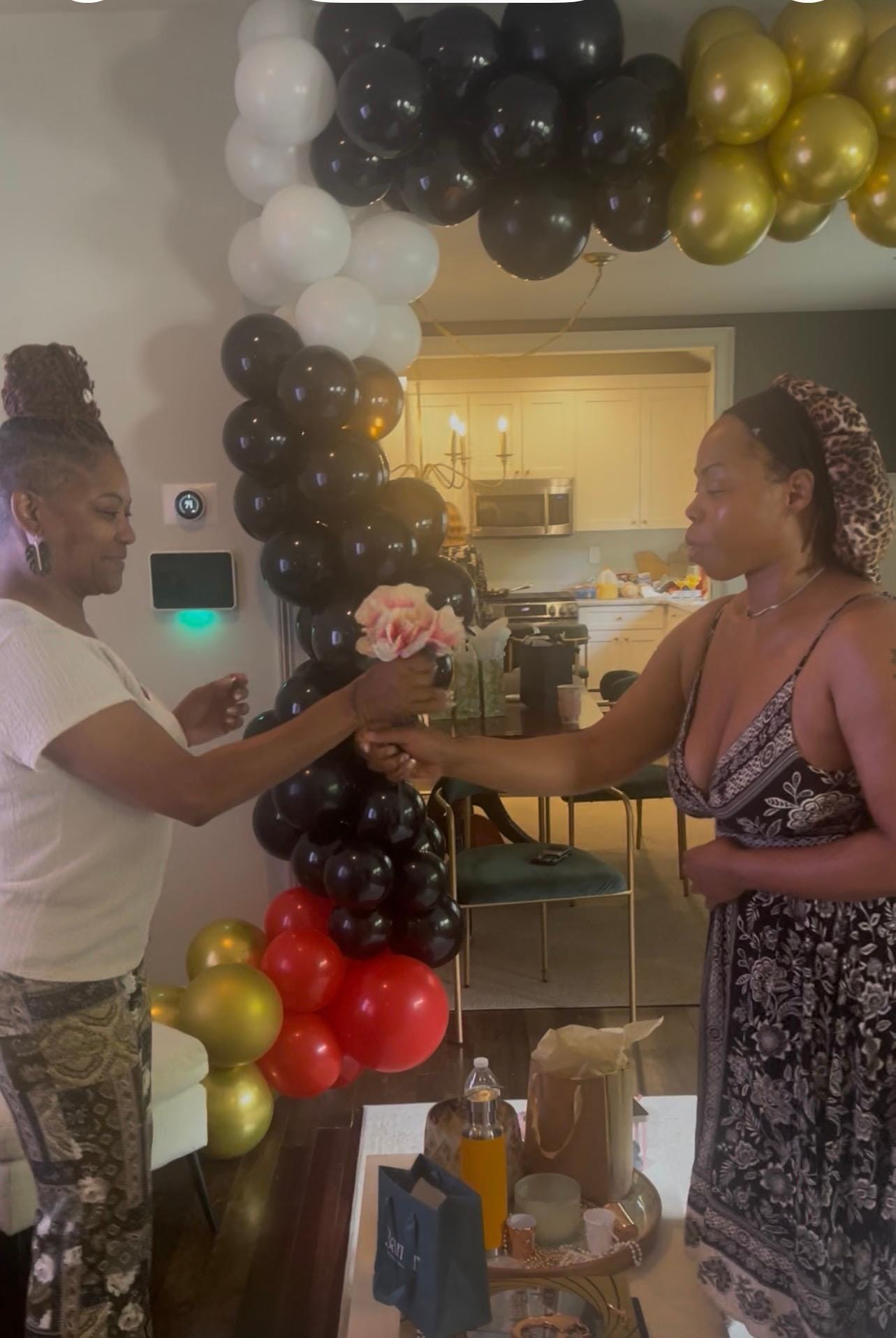 One of our games we played.  Check out the balloons.